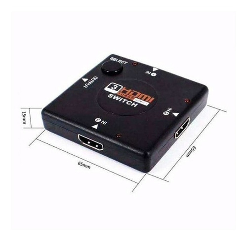 Chaveador Distribuidor Hub Switch Divisor Hdmi 3x1  3d