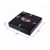 Chaveador Distribuidor Hub Switch Divisor Hdmi 3x1  3d