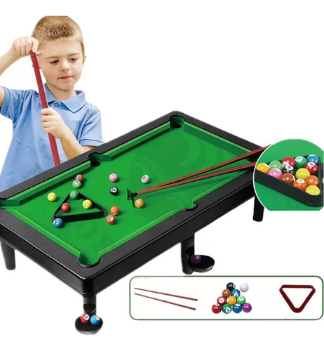 Mini Mesa De Billar Juego Pool Juguete Deportivo Fiesta Niño | Meses sin interés