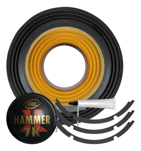 Kit Reparo Woofer Eros Hammer 7k 3500w Rms 15 Polegadas