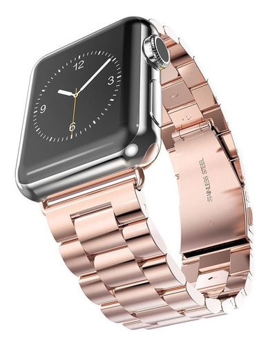 Pulseira Aço Inox Para Relógio Apple Watch 38, 40, 42, 44mm