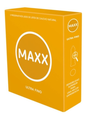 Preservativo Maxx Ultra Fino X 3 Unidades