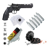 Pistola Revolver Vigilante Crosman + Co2 Pellets Y Bbs Xtr C