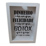 Quadro Porta Capsula De Botox Em Mdf 40x30x6cm