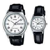 Reloj Pareja Casio Cuero Ltp-v006l-7b Mtp-v006l-7b Original 