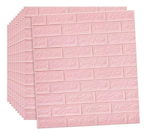 10pcs Pegatina Pared Patron Ladrillo Papel Tapiz 3d 70x77cm