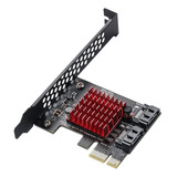 Placa De Expansão 2 Sata Pci-e X1 3.0 Gen3 Jmicron + Jmb582