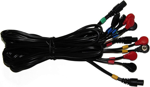 Compex Juego De 4 Snap Cables Negros Para Electrodo 