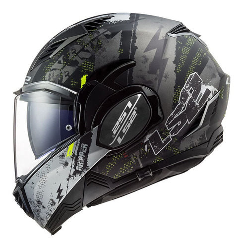 Capacete Ls2 Masculino Escamoteável 180° Valiant 2 Fosco