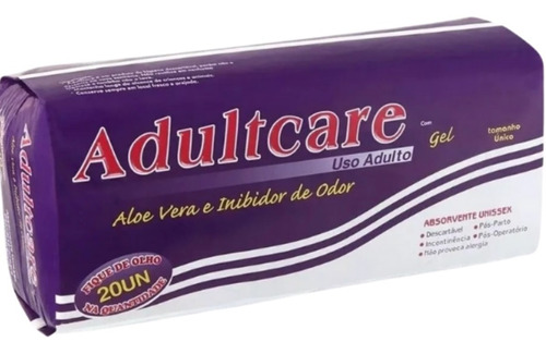 Absorvente Adultcare Unissex Com 20 Absorventes