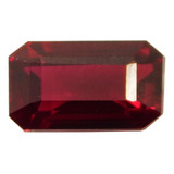 Rubí 7.90 Ct Rojo Natural Corte Esmeralda Piedra Preciosa   