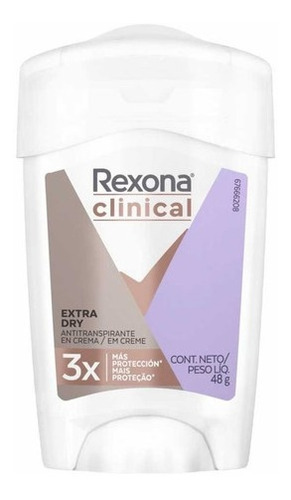 Rexona Clinical Extra Dry Antitranspirante Barra Fem 48g