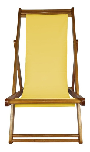 Cadeira Espreguiçadeira De Madeira Veneza - Lona