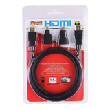 Cable Hdmi 3 En 1 Con Adaptadores A Mini Hdmi Y Micro Hdmi