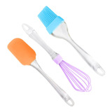 Set Espatula Miserable Batidor Brocha Silicon Reposteria