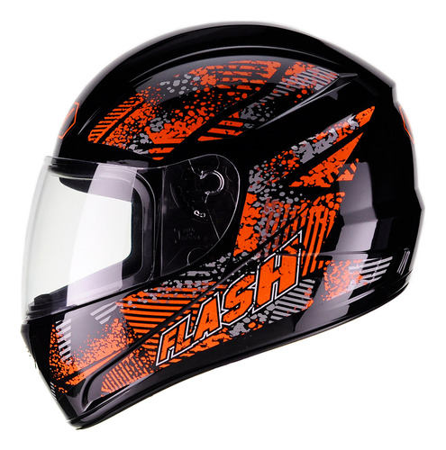 Casco Moto Integral Simple Visor Fly Graficas