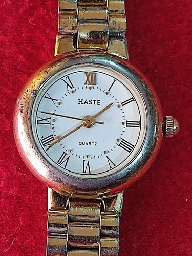 Reloj Para Mujer Marca Haste, Color Dorado (vintage).
