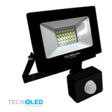 Reflector Led 30w Con Sensor Y Fotocelda Luz Fria Tecnoled