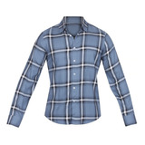 Camisa Azul Caballero Diseño Cuadros, 97758