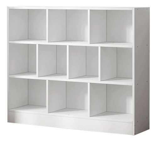 Organizador De 10 Cubos, Librero Para Oficina Multifuncional Color Blanco