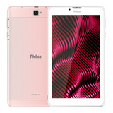 Tablet Ptb7srg Quad-core Usb 16gb 3g 1gb Ram Philco Bivolt Cor Rosa-claro