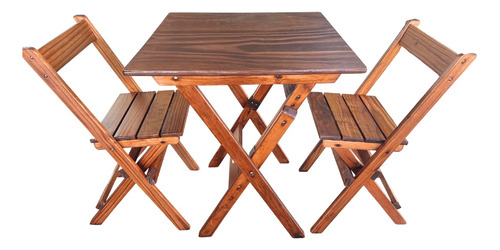 Conjunto De Mesa 70x70 Com 2 Cadeiras Para Restaurantes Bar