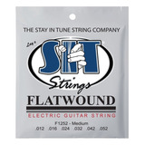 Encordoamento Guitarra Sit 012 Flatwound Medium F1252 Nf-e