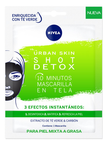 Mascara Purificante Nivea Urban Skin Detox 1u Mixta Grasa