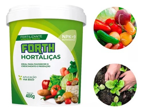 Fertilizante Para Hortaliças Horta Legumes 400g Forth Jardim