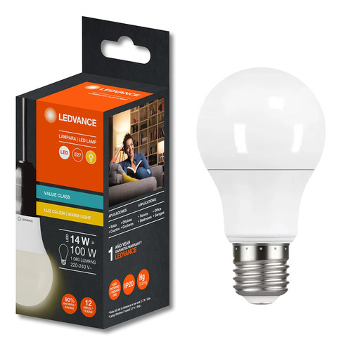 Lámparas Led Osram 14w = 100w 3000k Luz Calida Pack X20 