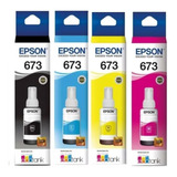 Pack De Tinta X4 - 673 Epson Original Black Y Colores