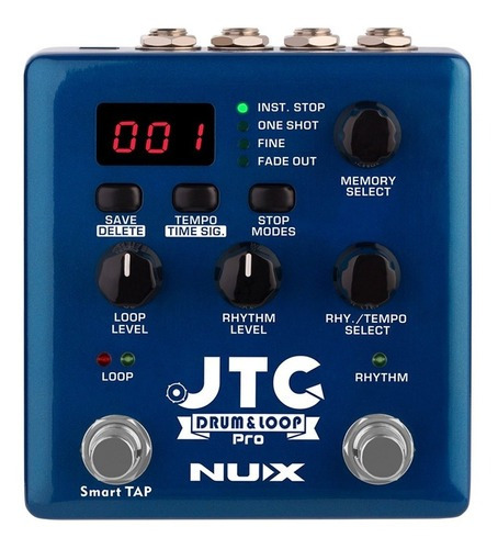 Pedal Nux Jtc Pro Ndl5 Loop & Drums Color Azul