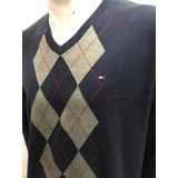 Sweater Tommy Hilfiger Rombos Blue Talle M Made In China