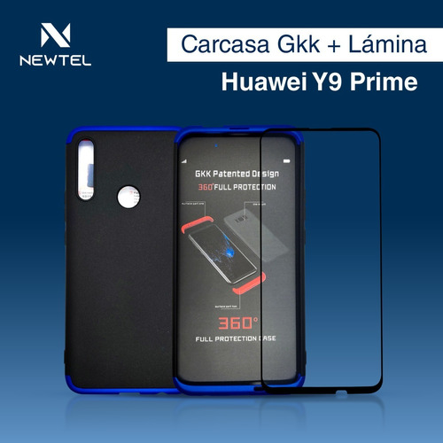 Carcasa Premium Para Huawei Y9 Prime 2019+ Lamina De Vidrio 