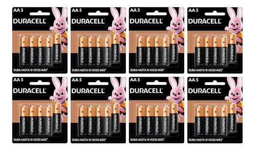 Kit Pila Aa Duracell Alcalina, Pack Con 40 Unidades Aa