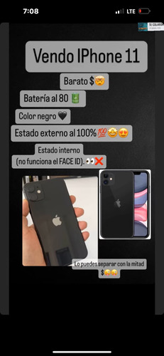 Apple iPhone 11 (64 Gb) - Negro