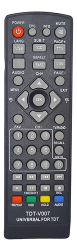 Control Universal Remoto Televisión Decodificador Para Tdt