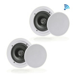 Pyle 2 Parlantes Bluetooth Embutir Techo Musica Funcional 8 Color Blanco