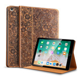 Funda iPad 10.2 Gexmill Cuero Verdadero Diseño Marrón