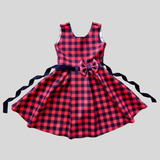 Vestido Luxuoso Infantil Caipira Vermelho Festa Junina