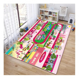 Alfombra Diseño Infantil Dormitorio Rosamall 80 X 120 Cm.