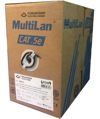 Cable Utp Furukawa Multilan 305m Cat 5e Exterior 100% Cobre