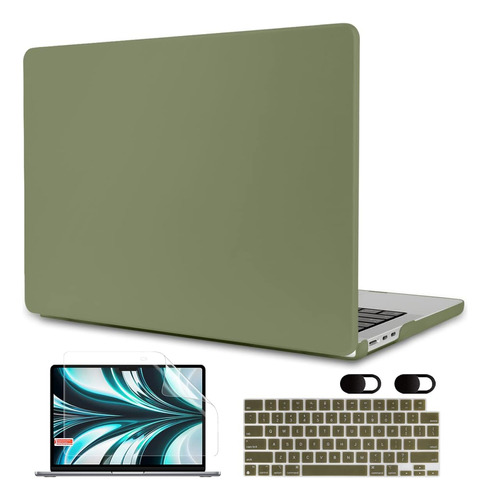 Funda Meegoodo Para Macbook Air 13 M2 + C/teclado Green