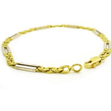 Pulsera Oro 18 Kts Hombre Mujer Con Mosqueton 7.5 Gr