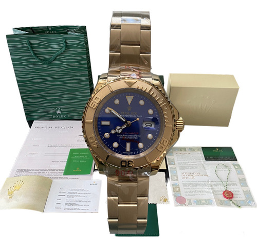  Reloj Rolex Yacht Master Automatico Zafiro Dorado Azul 41mm