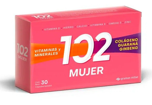 102 Mujer Vitamina Y Minerales X 30 Caps Blandas