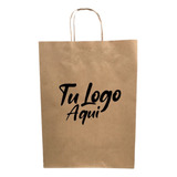 100 Bolsas Papel Kraft 40x30x12 Personalizadas 