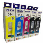 Pack Kit 5 Tintas Originales Epson 544 2 Bk 3 Col Facturadas