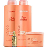 Kit Nutri Enrich Shampoo Cond Máscara Oil Reflections -wella