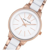 Anne Klein | Reloj Mujer | Ak/1412wtrg | Original Color De La Correa Rosa Dorado/blanco Color Del Bisel Rosa Dorado Color Del Fondo Blanco